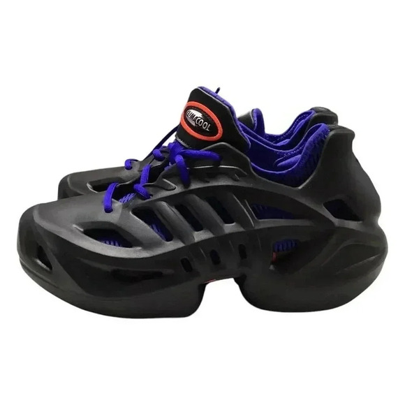 Adidas Sneakers Mens 8.5 Black Blue AdiFom ClimaCool J Running Lace Up Shoes NEW - Picture 6 of 9